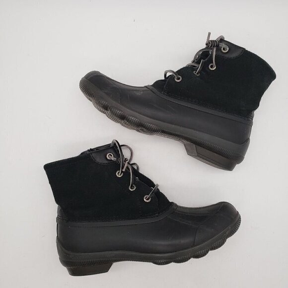 Sperry Top-Sider Women's Size 6 M Syren Gulf Duck Black Bootie STS80422 Leather - Picture 3 of 14